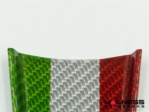 FIAT 500 ABARTH Steering Wheel Lower Center Trim Piece - Carbon Fiber - EU Model - Italian Theme